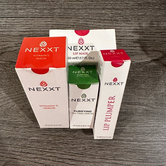 NEXXT Skincare Bundle Vitamin C Serum, Tea Tree Serum, Lip Plumper, Lip Mask NEW - Picture 6 of 7
